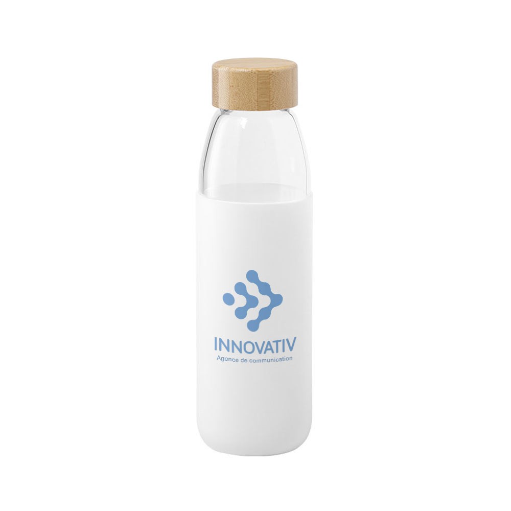 Glass Bottle with Bamboo Screw Cap from Nature Line - Cockermouth