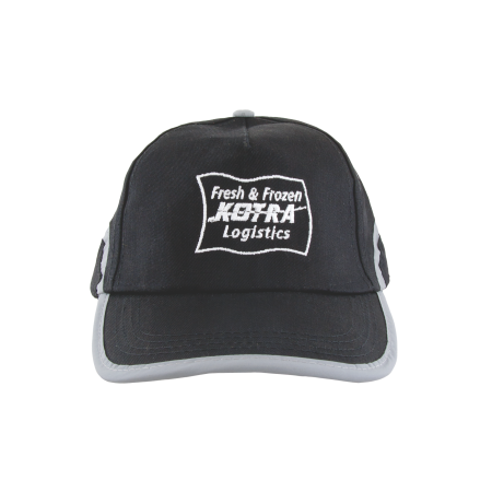 5 Panel Reflective Band Cotton Cap with Velcro Strap - North Baddesley