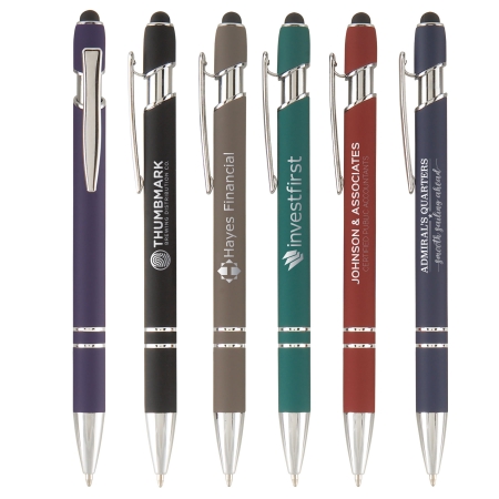 GARDEN Soft Touch Stylus Ballpoint Pen with Laser Engraving - St. Albans