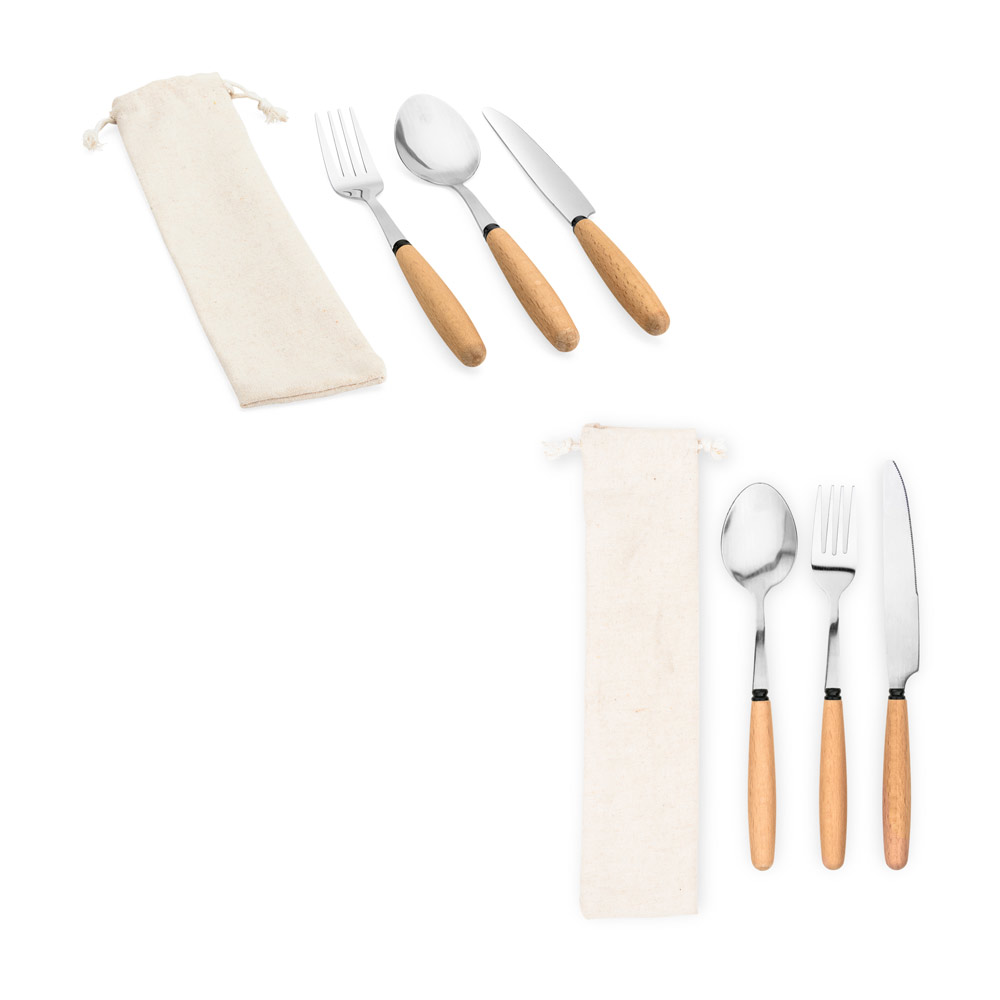 Elegant Acacia Cutlery Set - Highcliffe