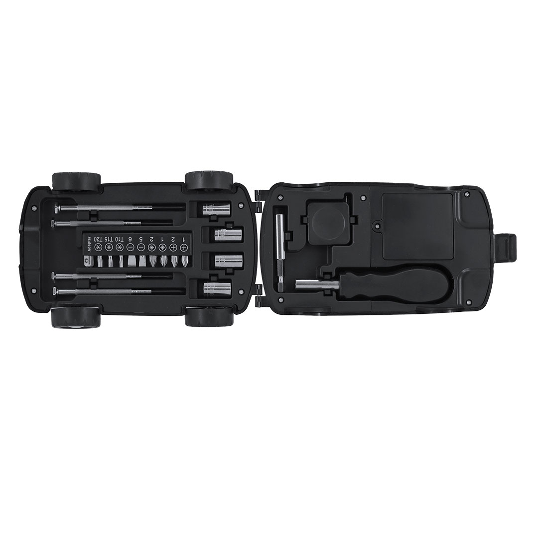 Car-Shaped Tool Kit with LED Flashlight - Cubbington