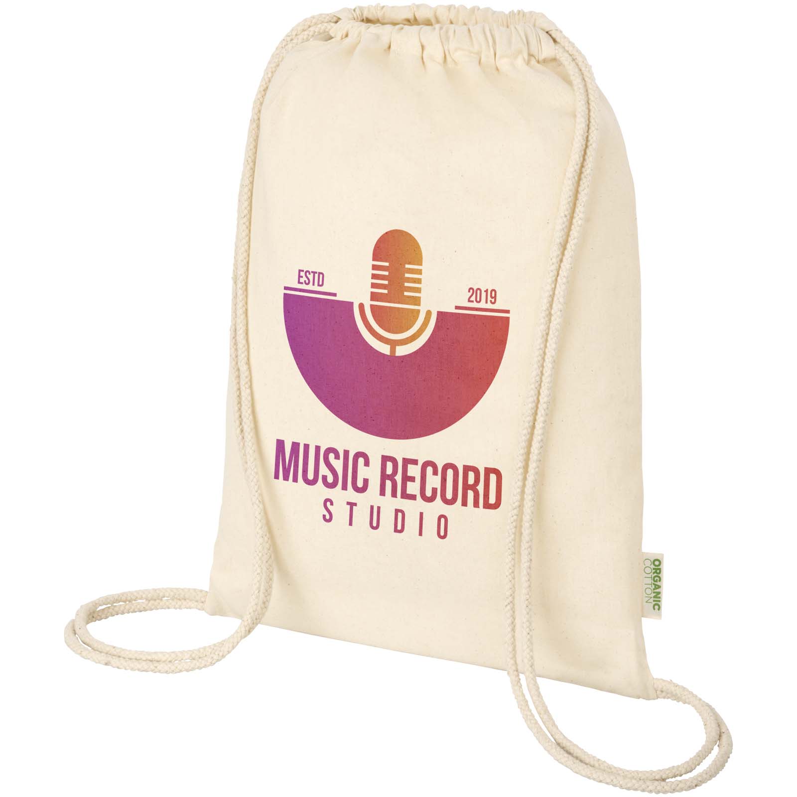Odisha 5L drawstring bag made from 100 g/m² OCS organic cotton