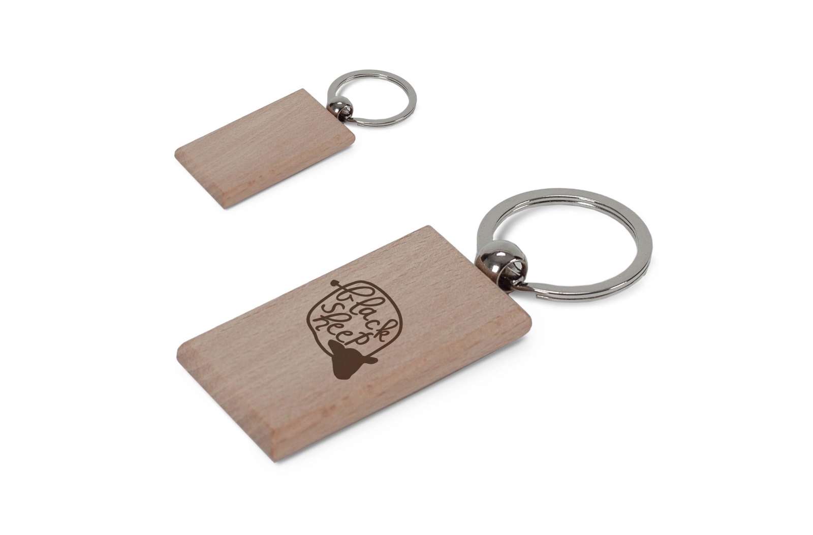 Wooden Tag Key Ring - Fillongley