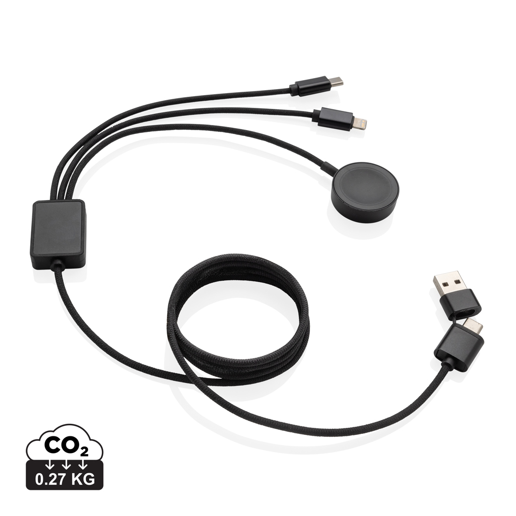 EcoCharge 6-in-1 Recycled Charging Cable with Watch Charger - Netheravon