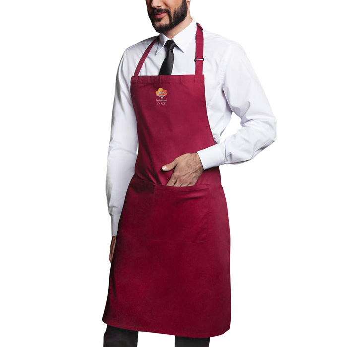 Adjustable Polyester-Cotton Apron with Pocket - Weymouth