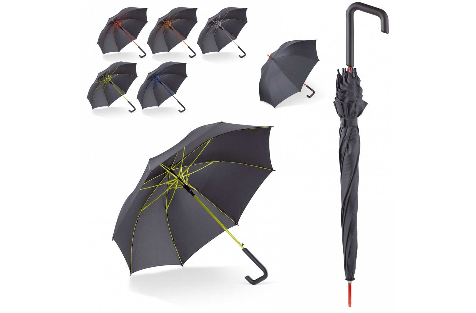 Colourful Fibreglass Stick Umbrella - Eastleigh