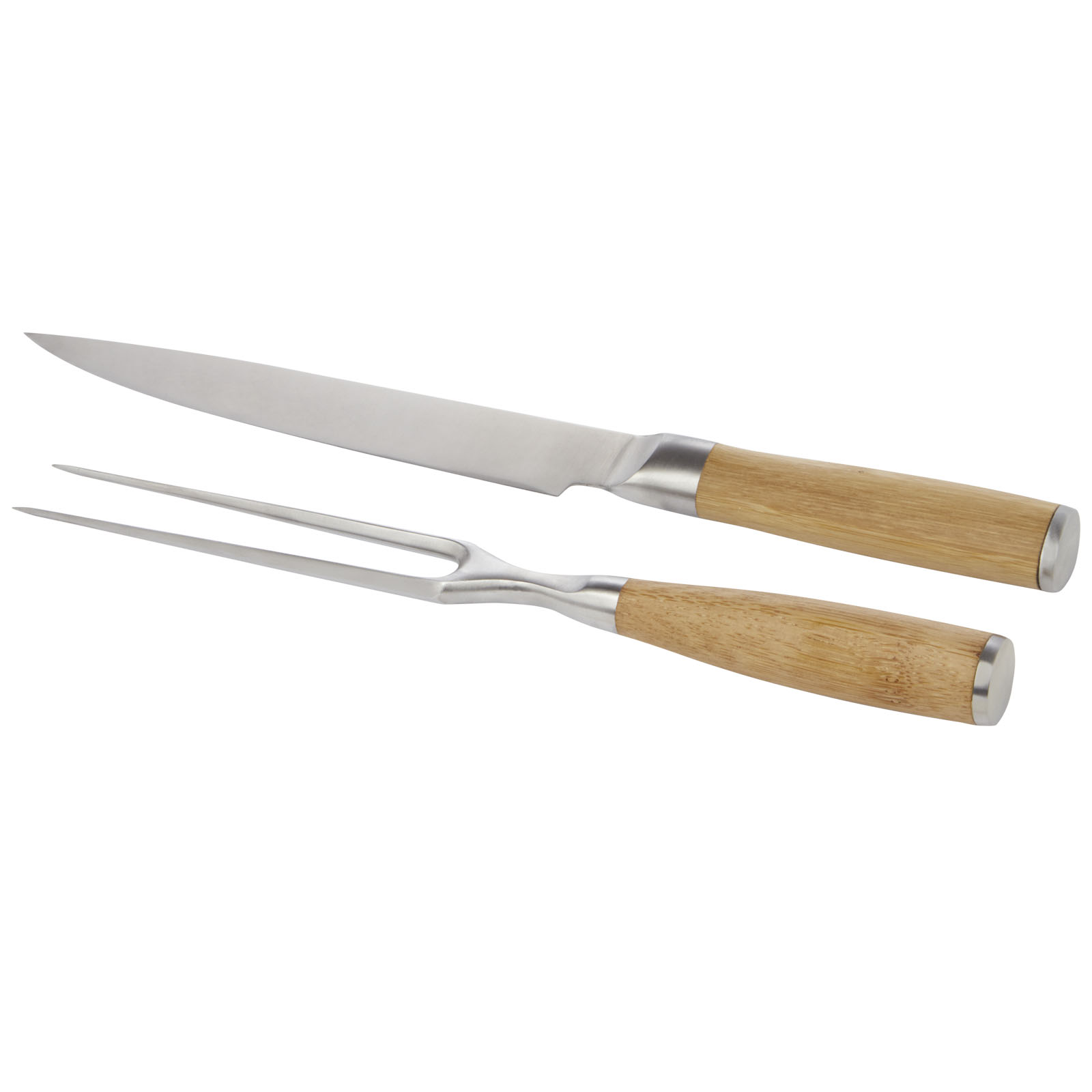 Sustainable Bamboo Handled Carving Knife and Fork Set - Wantage