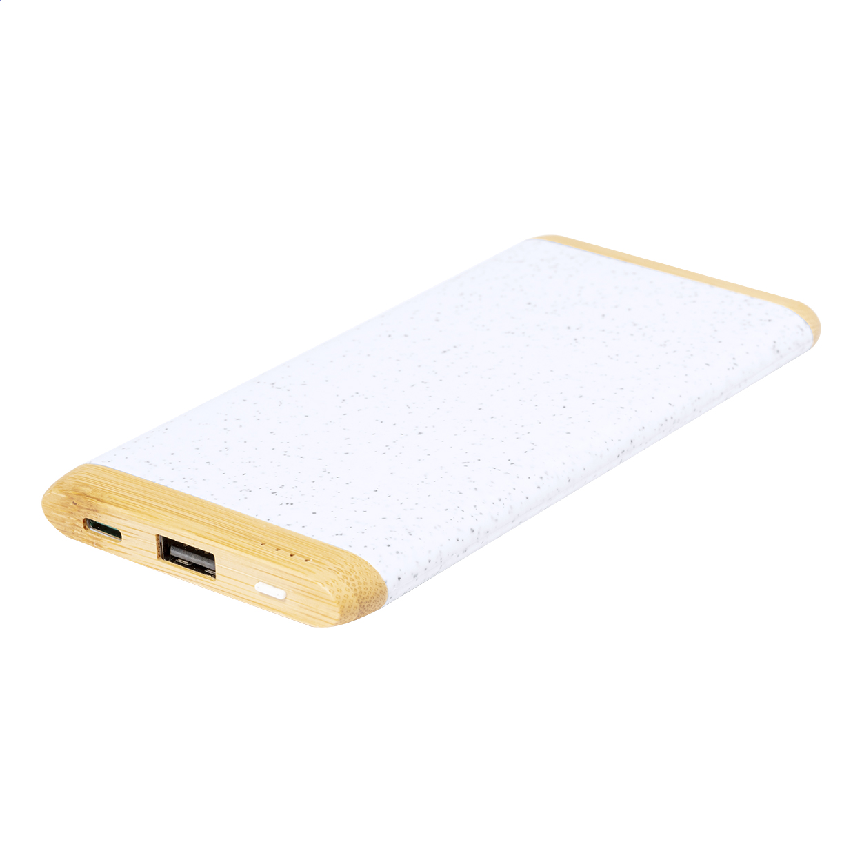 Cereale power bank in bamboo and wheat straw with 5000 mAh battery and logo printed with logo