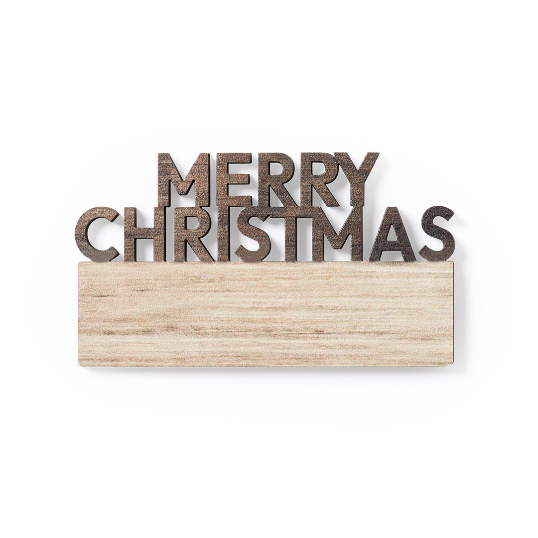 Merry Christmas Natural Wood Magnet - Scarborough