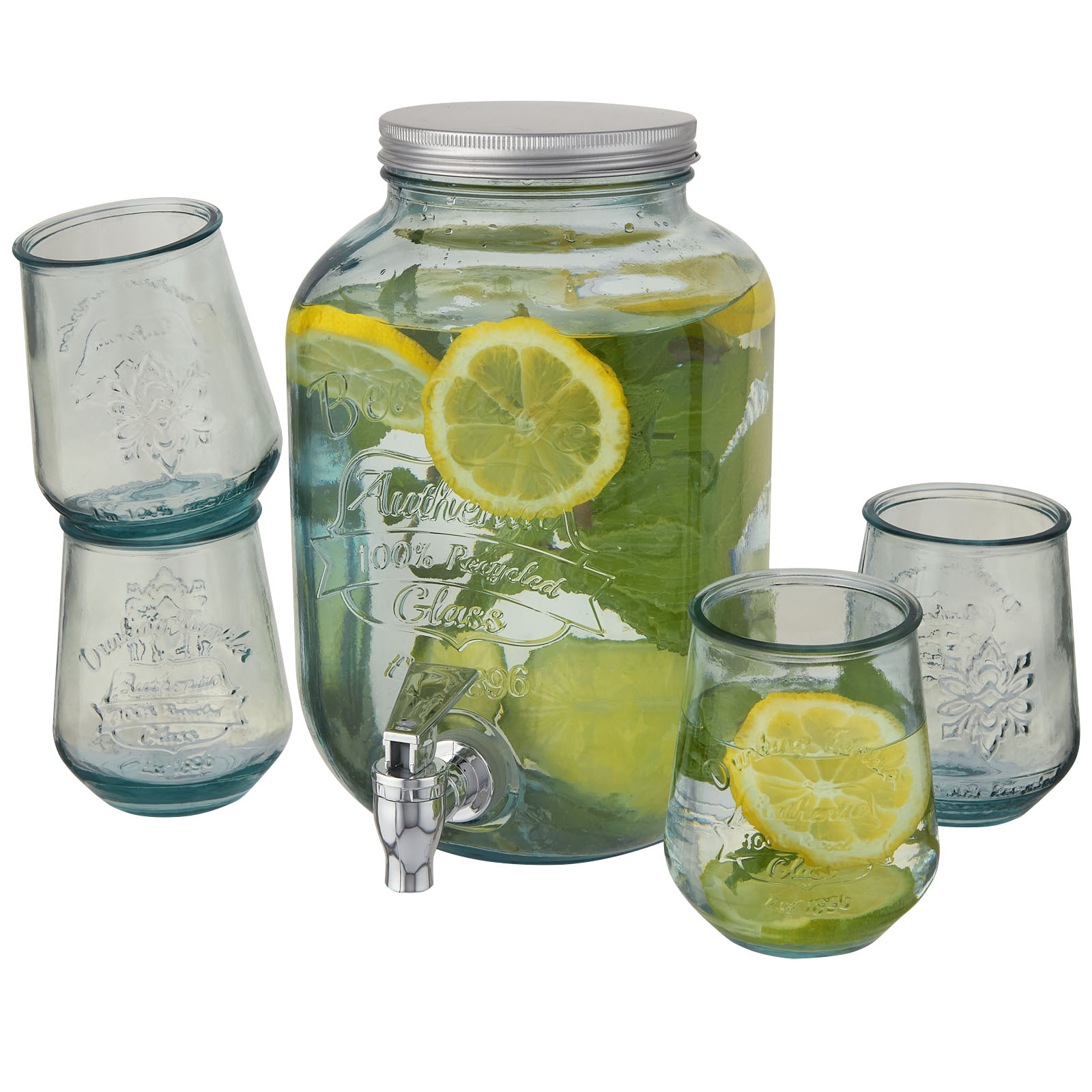 Recycled Glass Beverage Drink Set - Watling Street