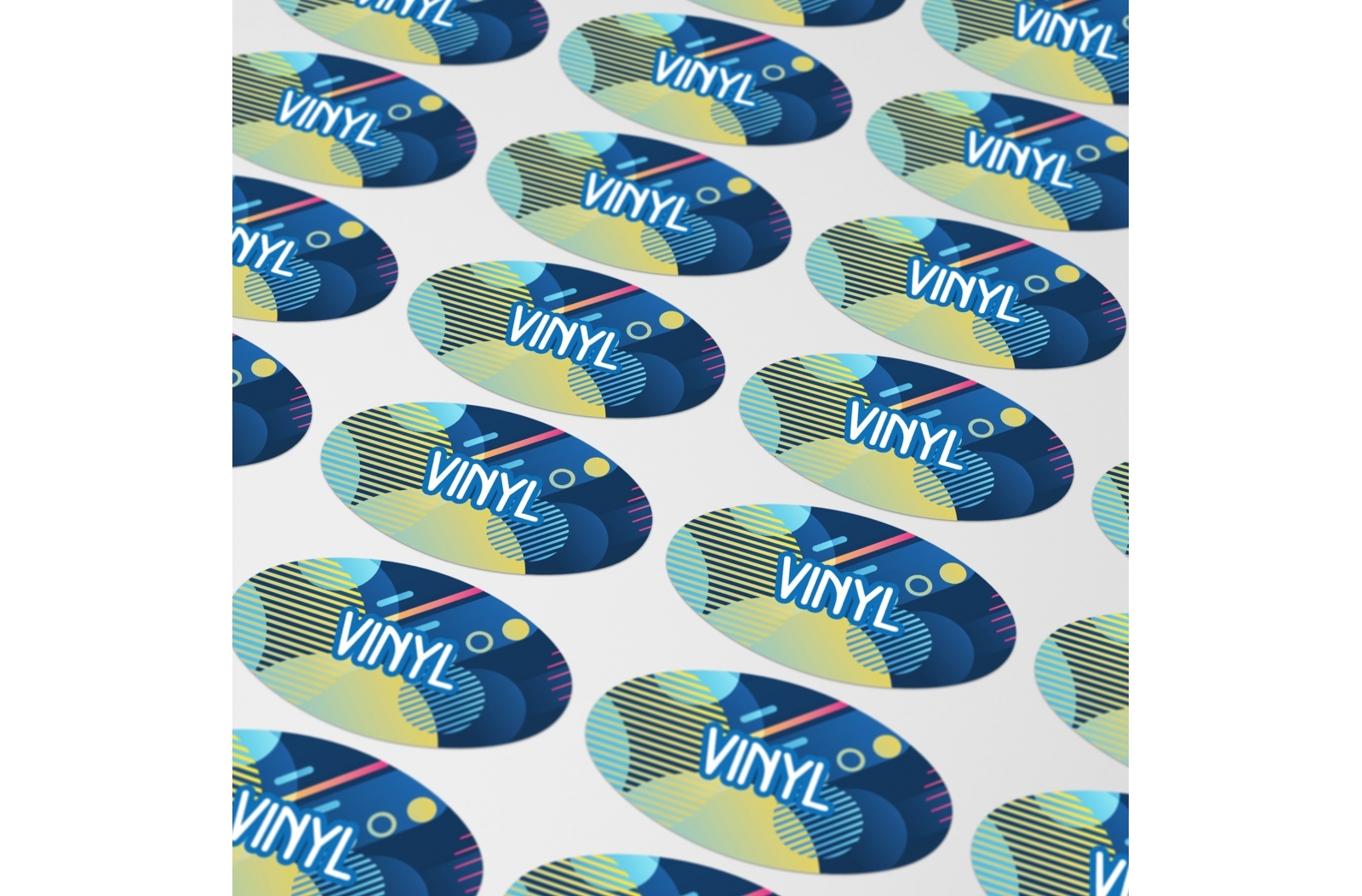 Vinyl sticker oval 20x10mm