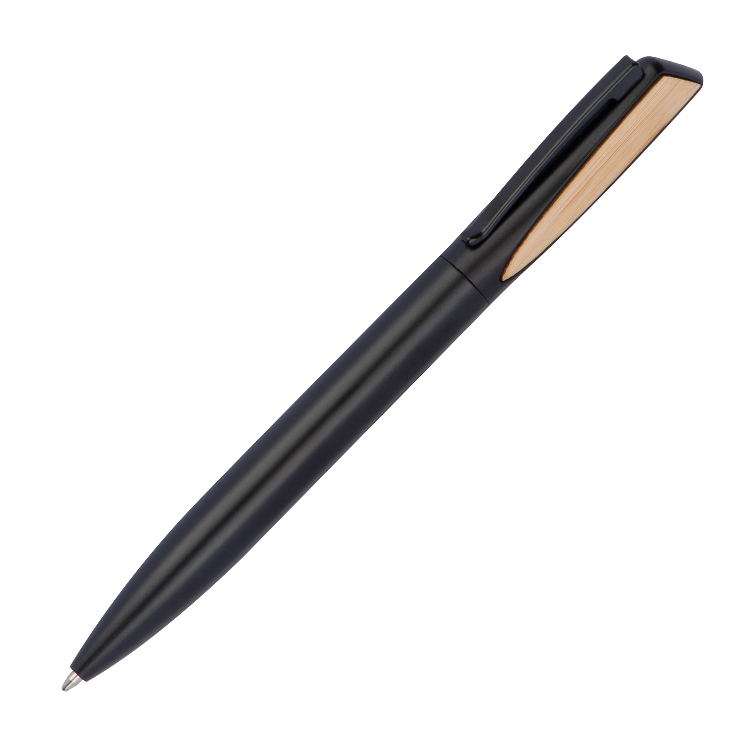 Overton Twisted Bamboo Metal Ballpoint Pen - Romsey