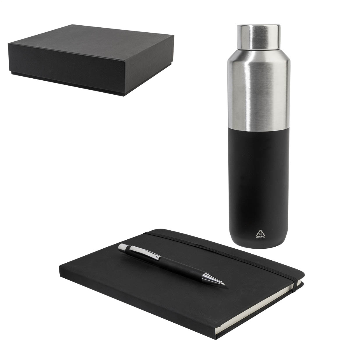 Victus gift set with A5 notebook, 600 ml insulated bottle and pen