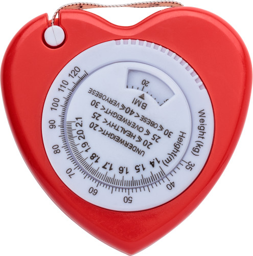 Promotional Plastic BMI Tape Measure with White Stop Button - Bembridge