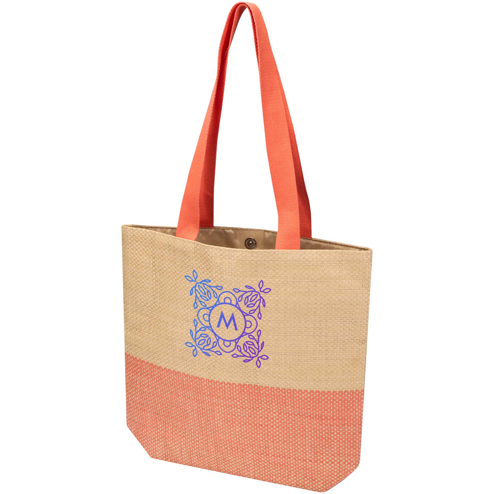Rhythm straw paper tote bag, 10 liters