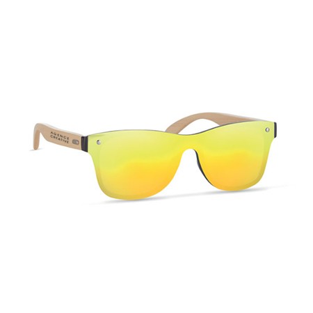 Bamboo Arm Mirrored Sunglasses - Mountsorrel