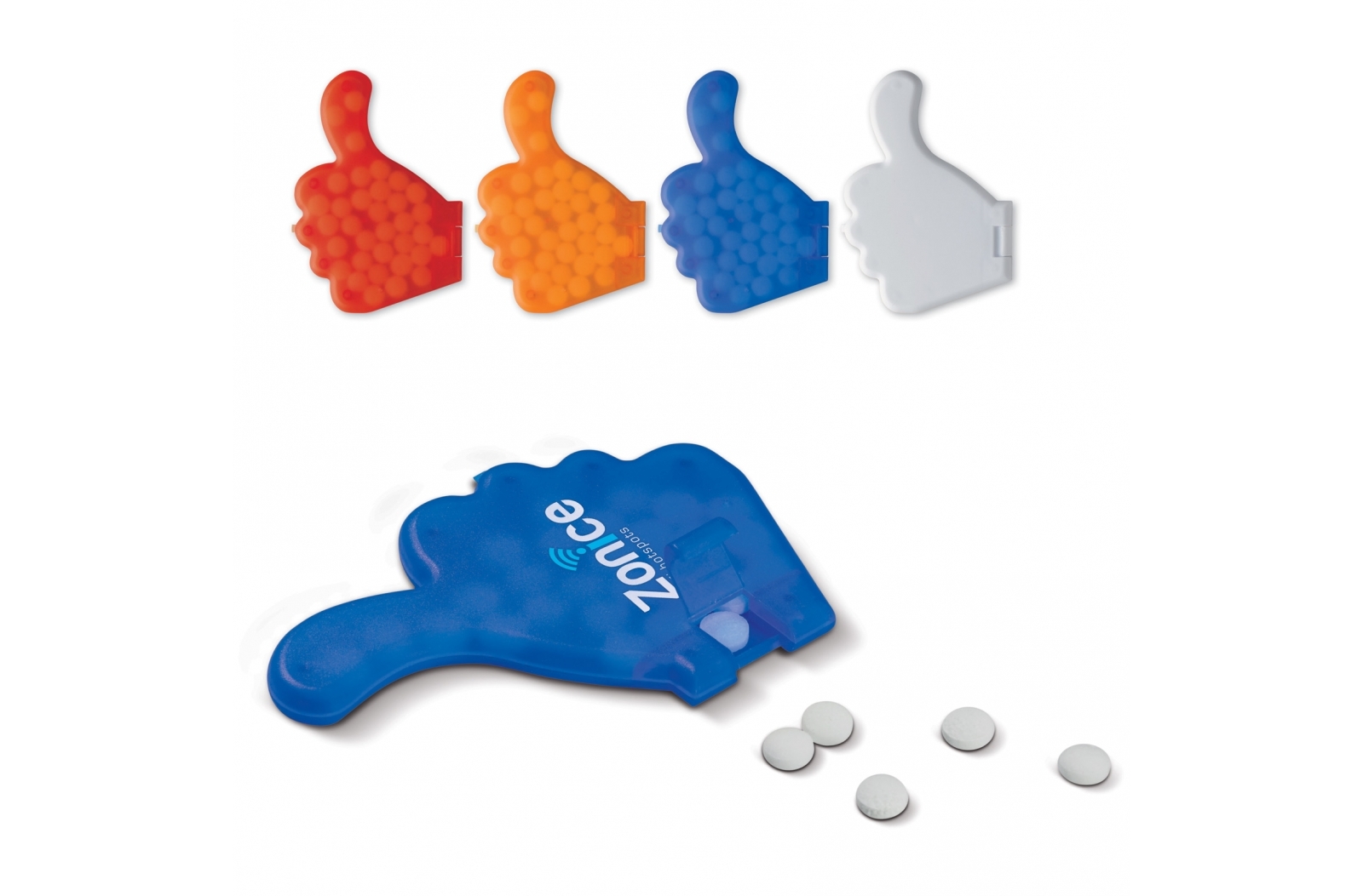 A dispenser in the shape of a thumb that is used for peppermint - Bridport