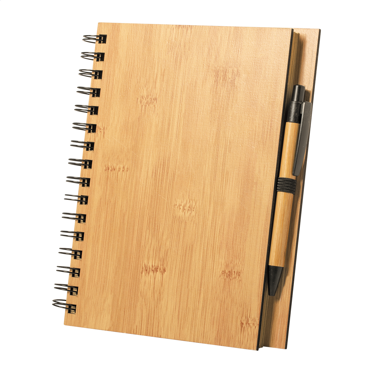Hokoku A5 bamboo spiral notebook with bamboo pen and your logo