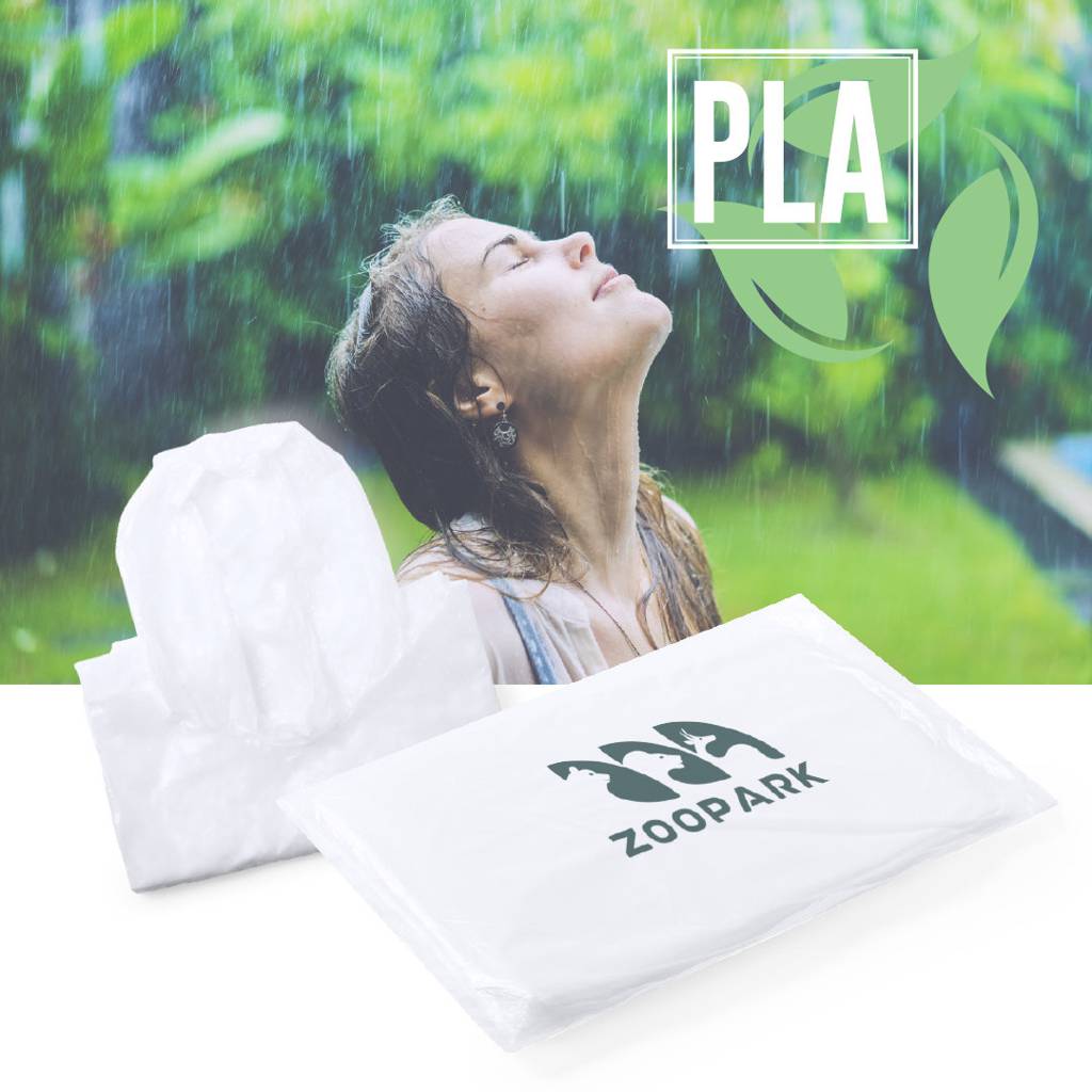 Compostable Poncho for Adults made of Polylactic Acid (PLA) - Blandford Forum