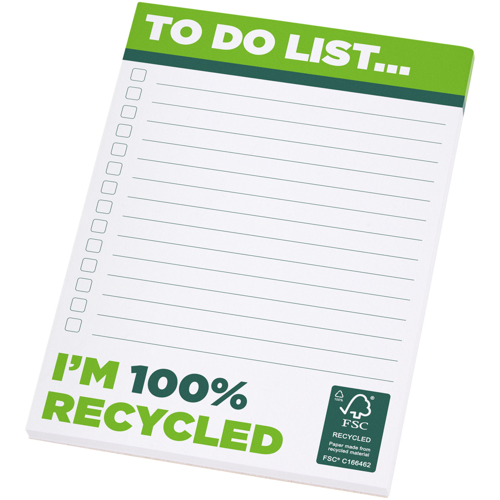 White A6 Desk-Mate Recycled Paper Notepad - Leigh