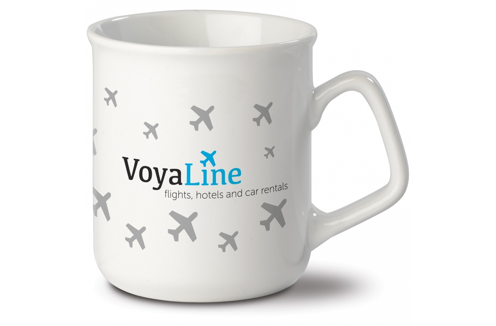 White Porcelain Mug 300ml - Tewkesbury