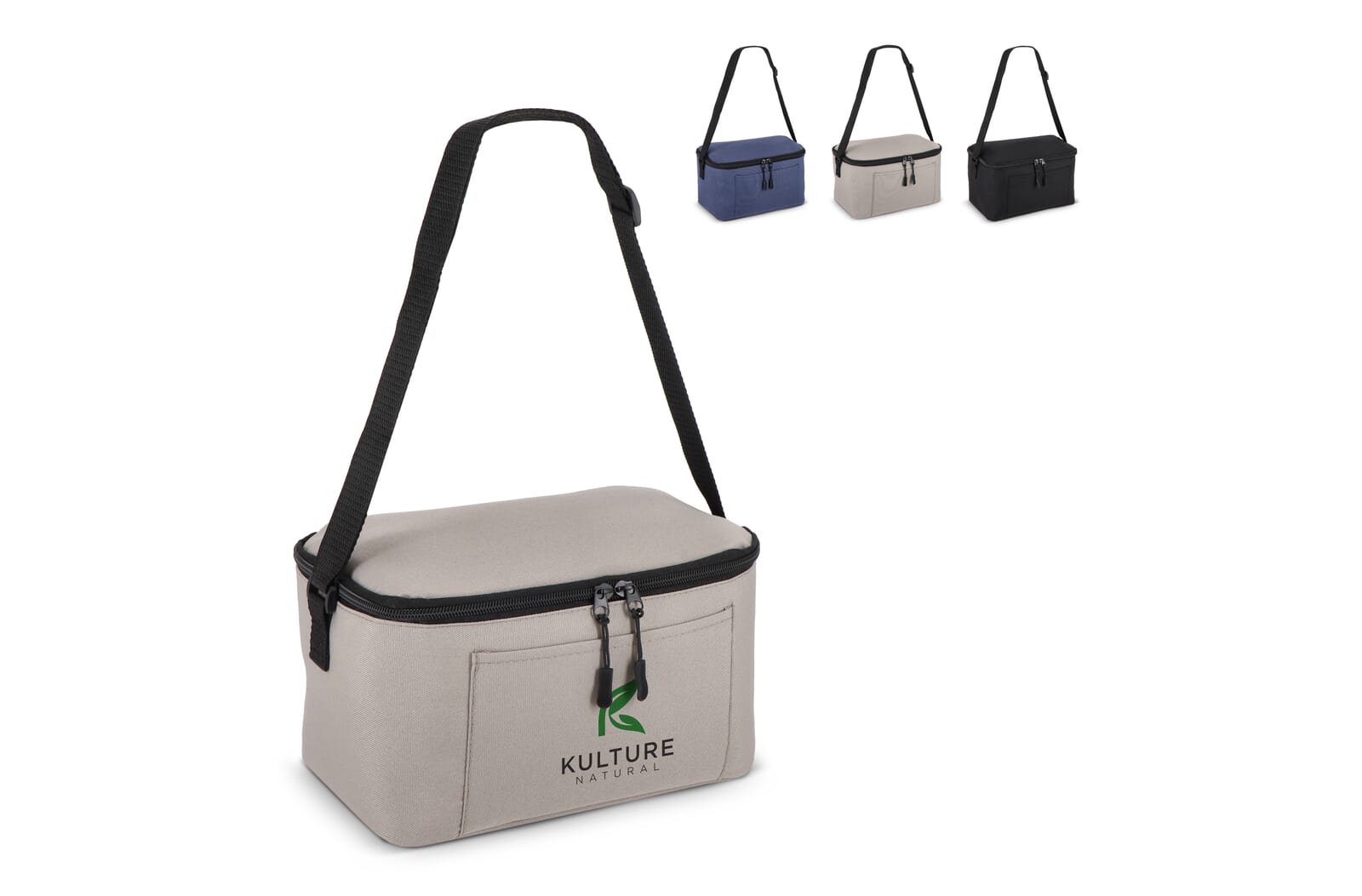 600D recycled PET cooler bag for 6 cans 25 x 14.5 x 15.5 cm 5 L