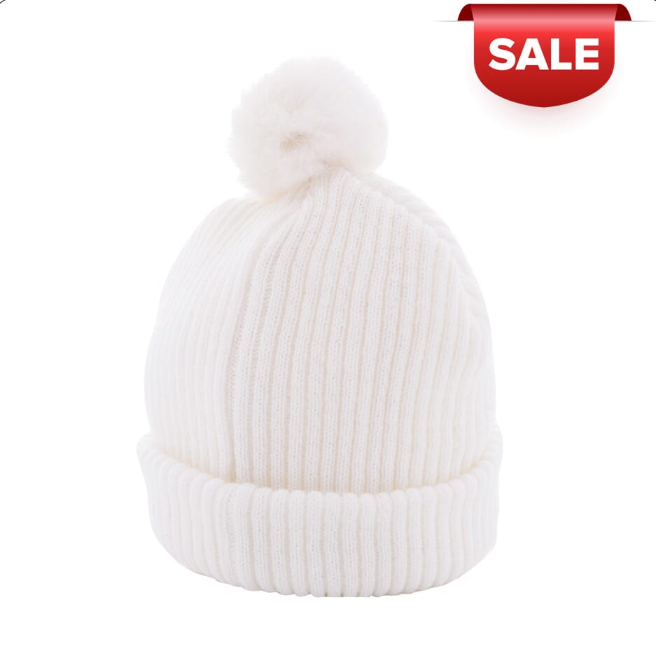 Acrylic Knitted Pom Pom Hat - Bampton - Market Weighton
