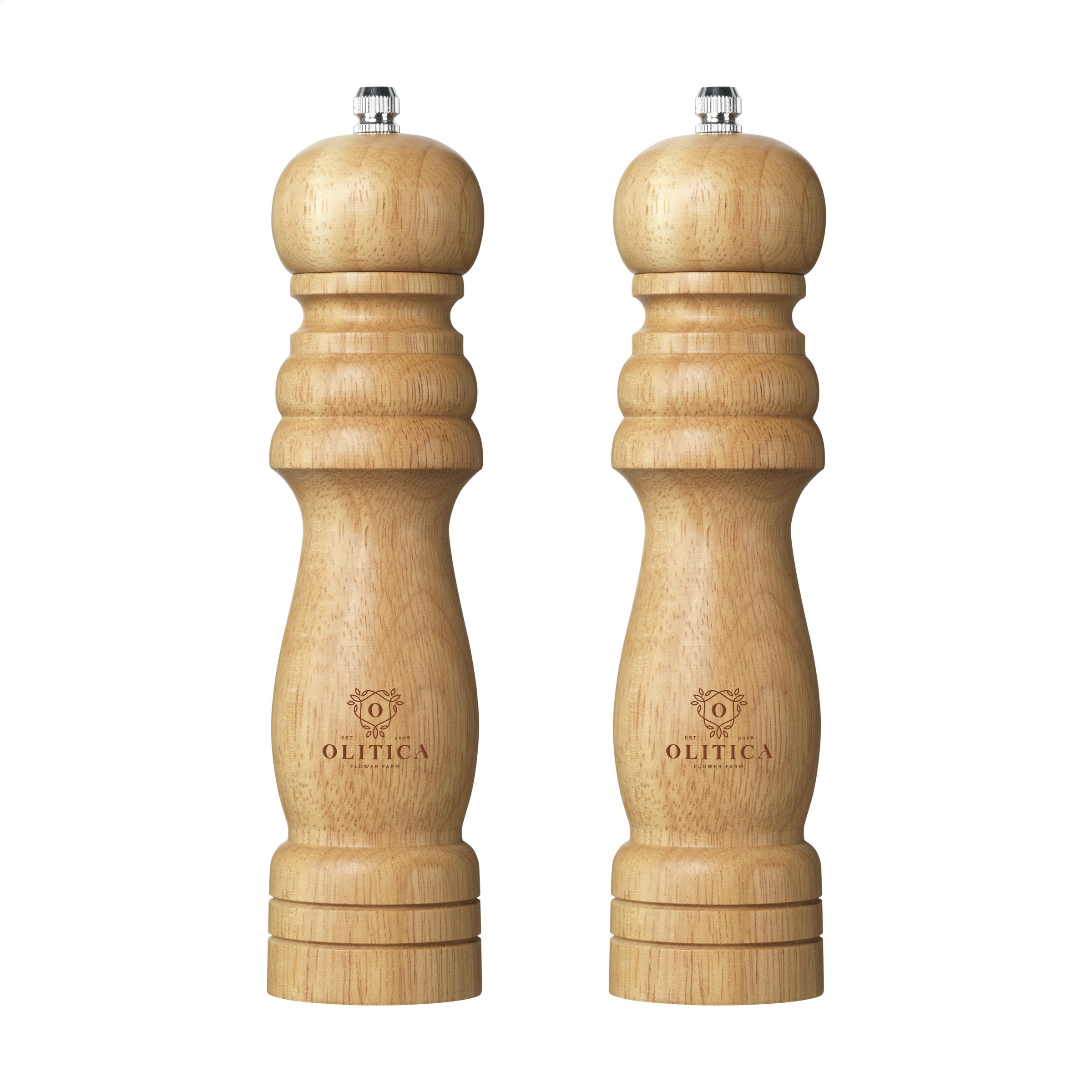 Rubberwood Salt and Pepper Mill Set - Yalding