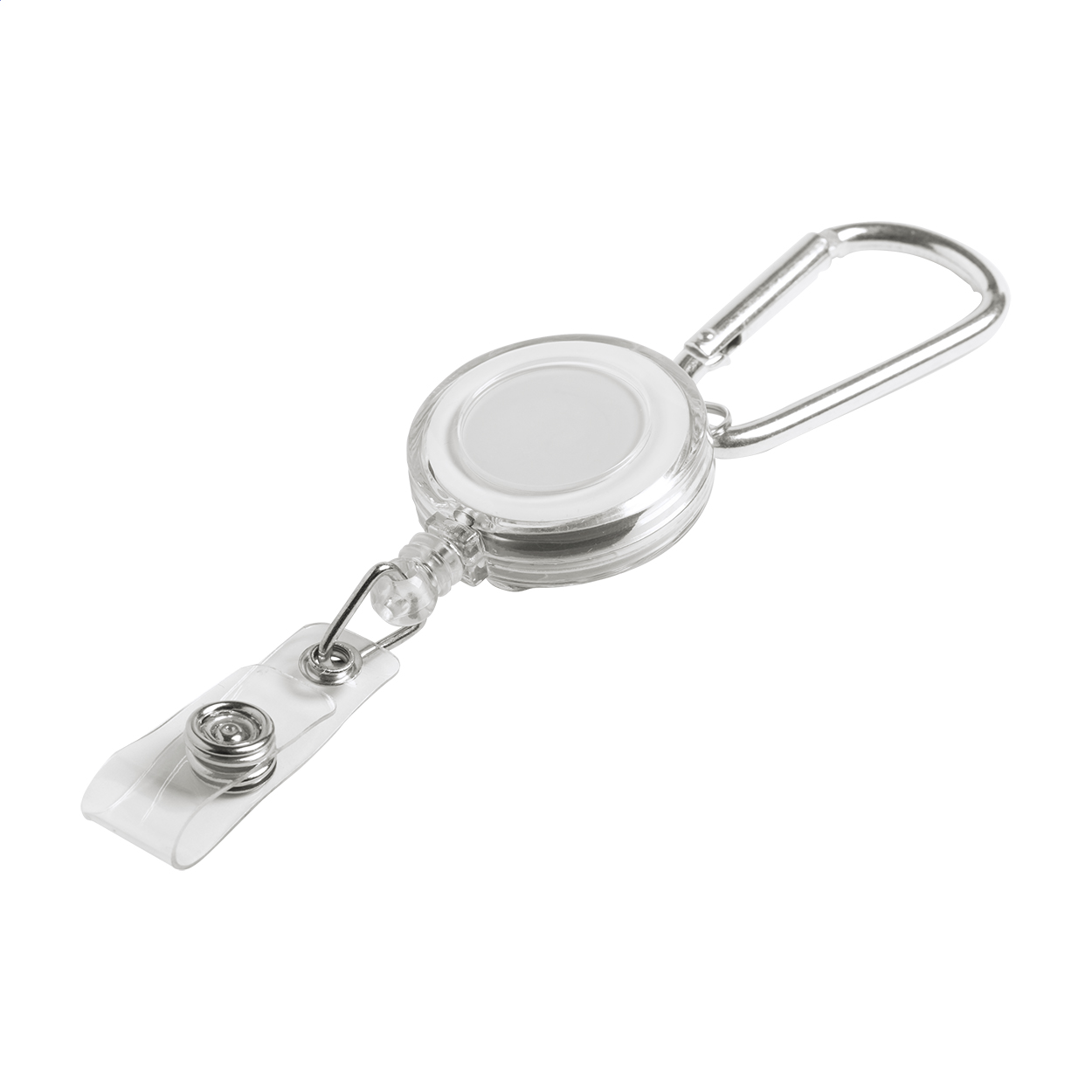 Piste Ausweishalter mit Jojo und Aluminiumkarabiner und Ihrem Logo