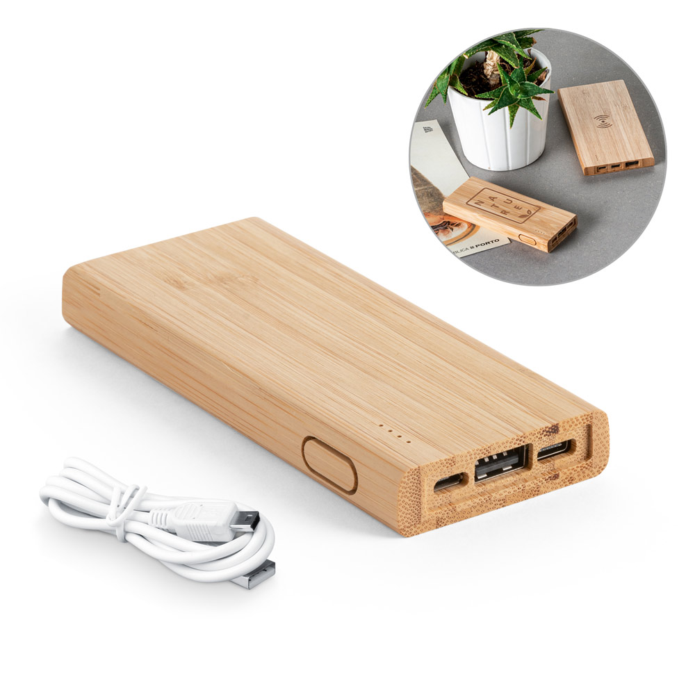 EcoCharge Bamboo Power Bank - Haigh