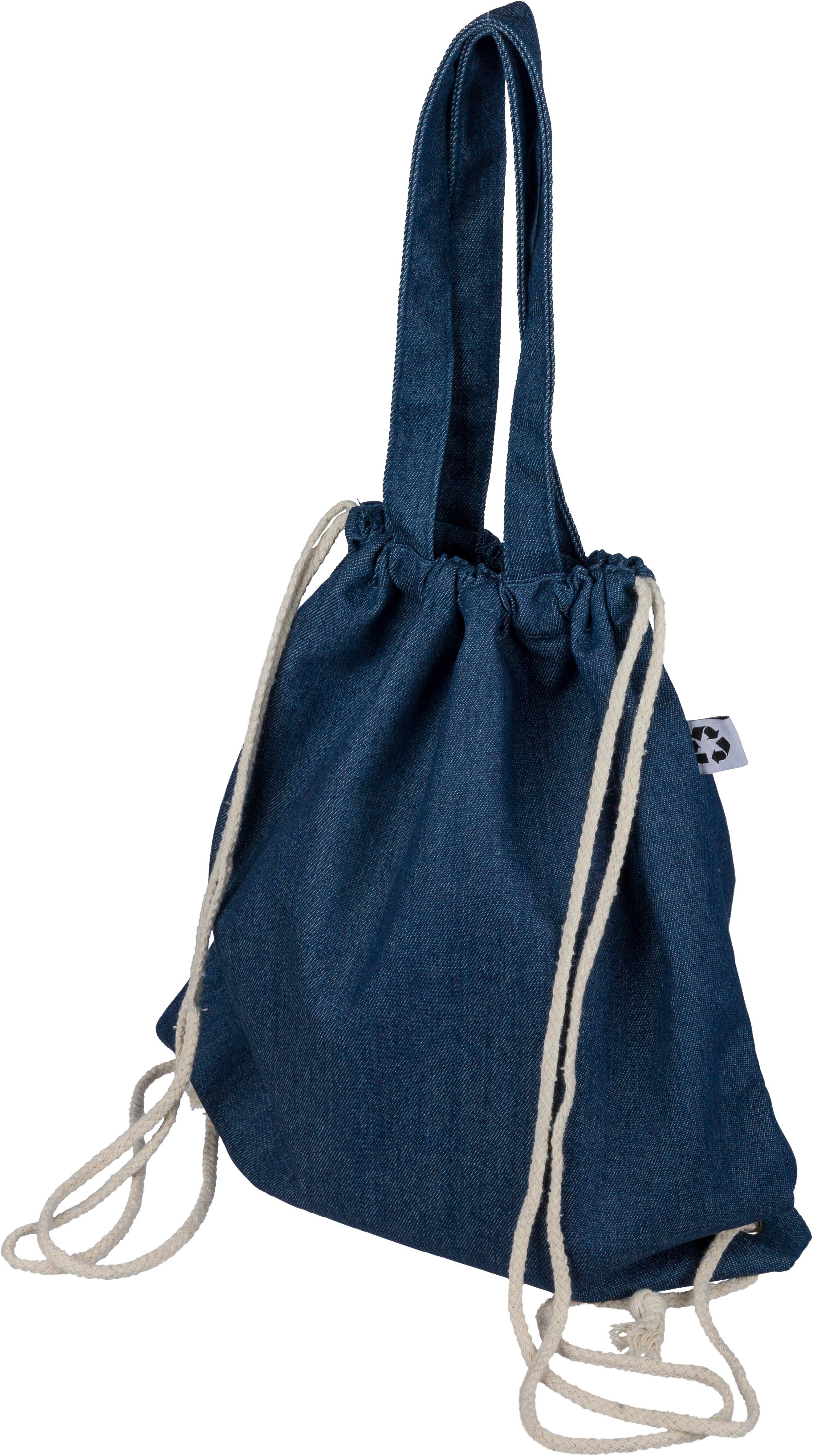 Denim Eco-String Bag - Inchnadamph printed with logo