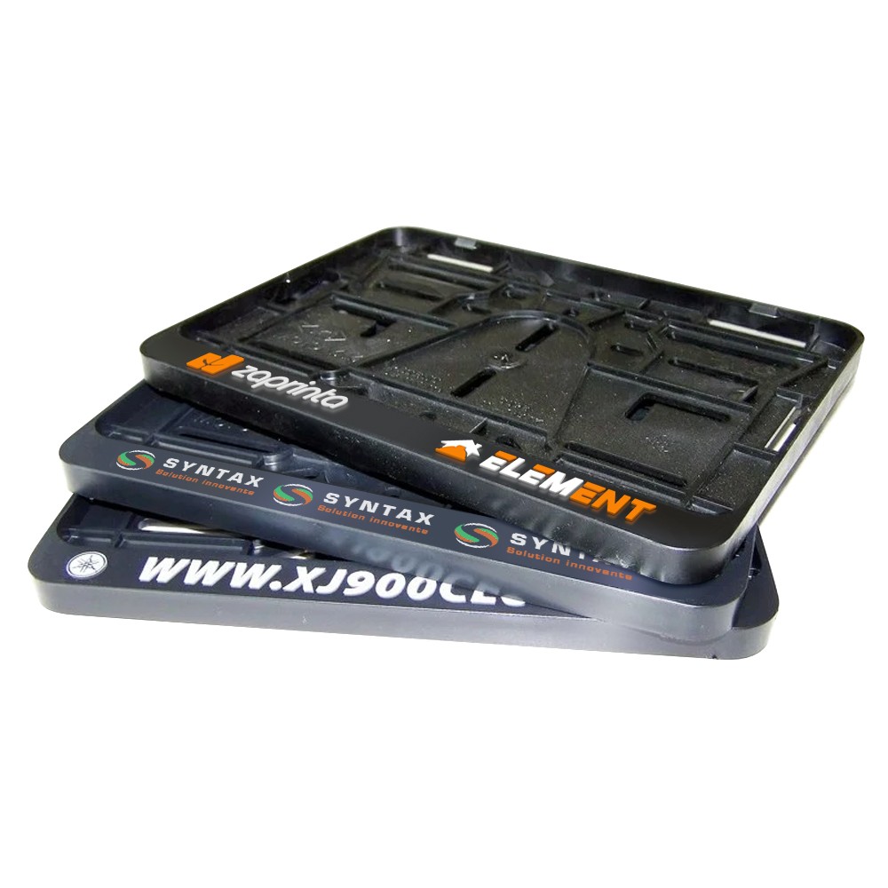 Personalized motorcycle license plate holder (embossed) - CAR10