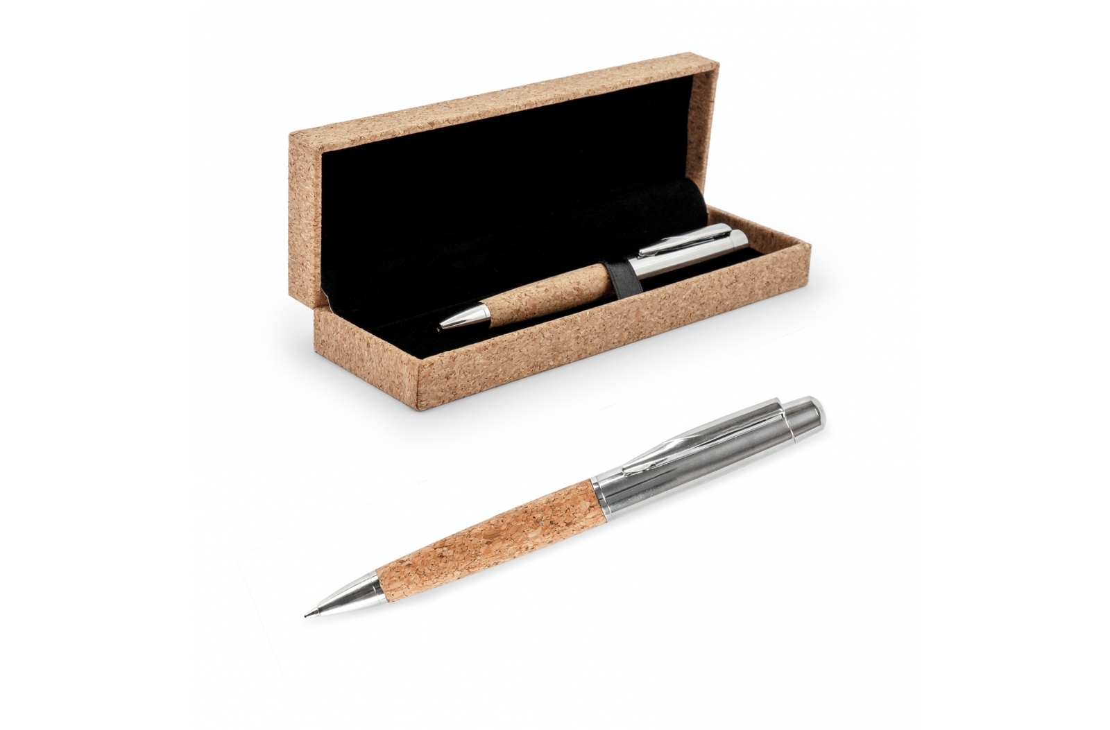 Eco-Friendly Cork Barrel Metal Ball Pen - Birkdale