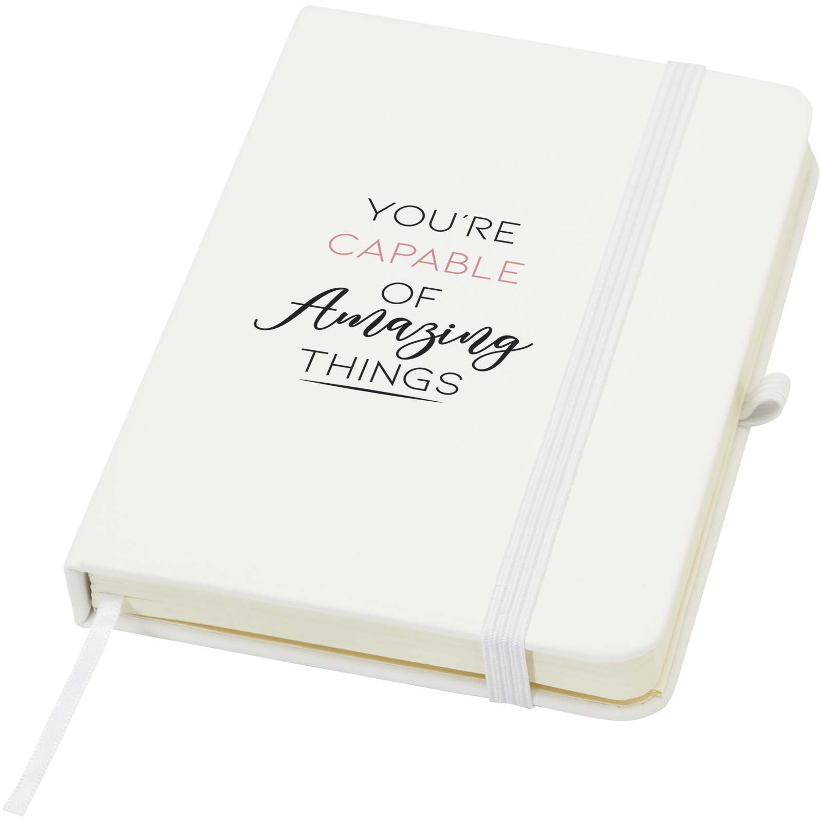 Rainbow Edge A6 hardcover notebook - Hadlow printed with logo