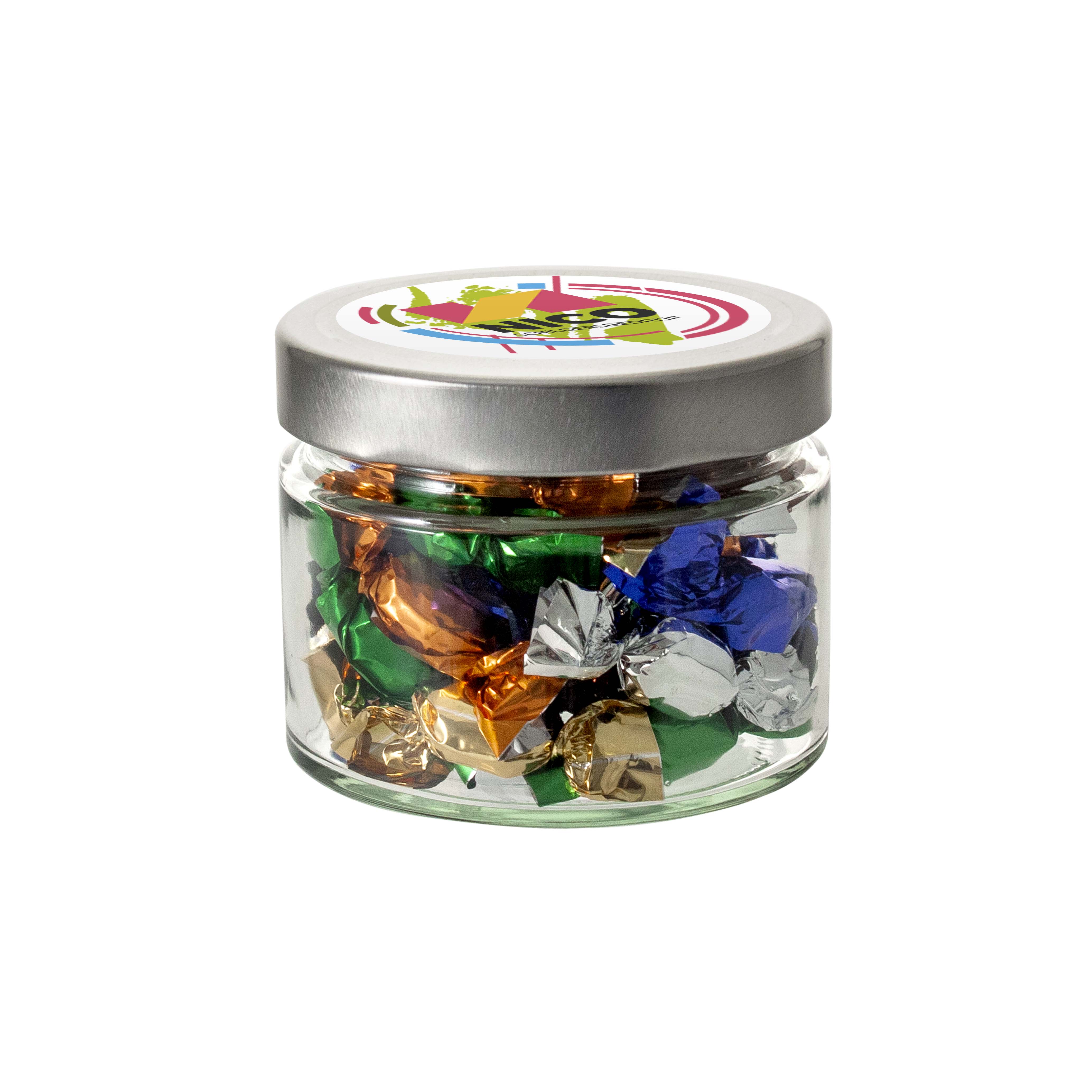 Silver-Lidded Glass Jar 0.22L - Cardigan