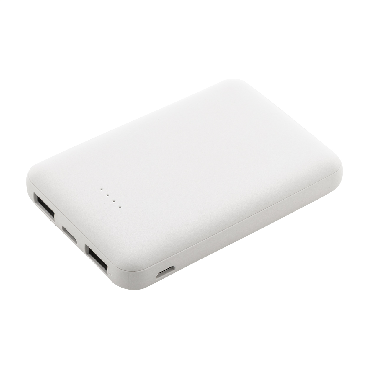 Rabobank Slim power bank in recycled ABS with 5000 mAh battery and logo
