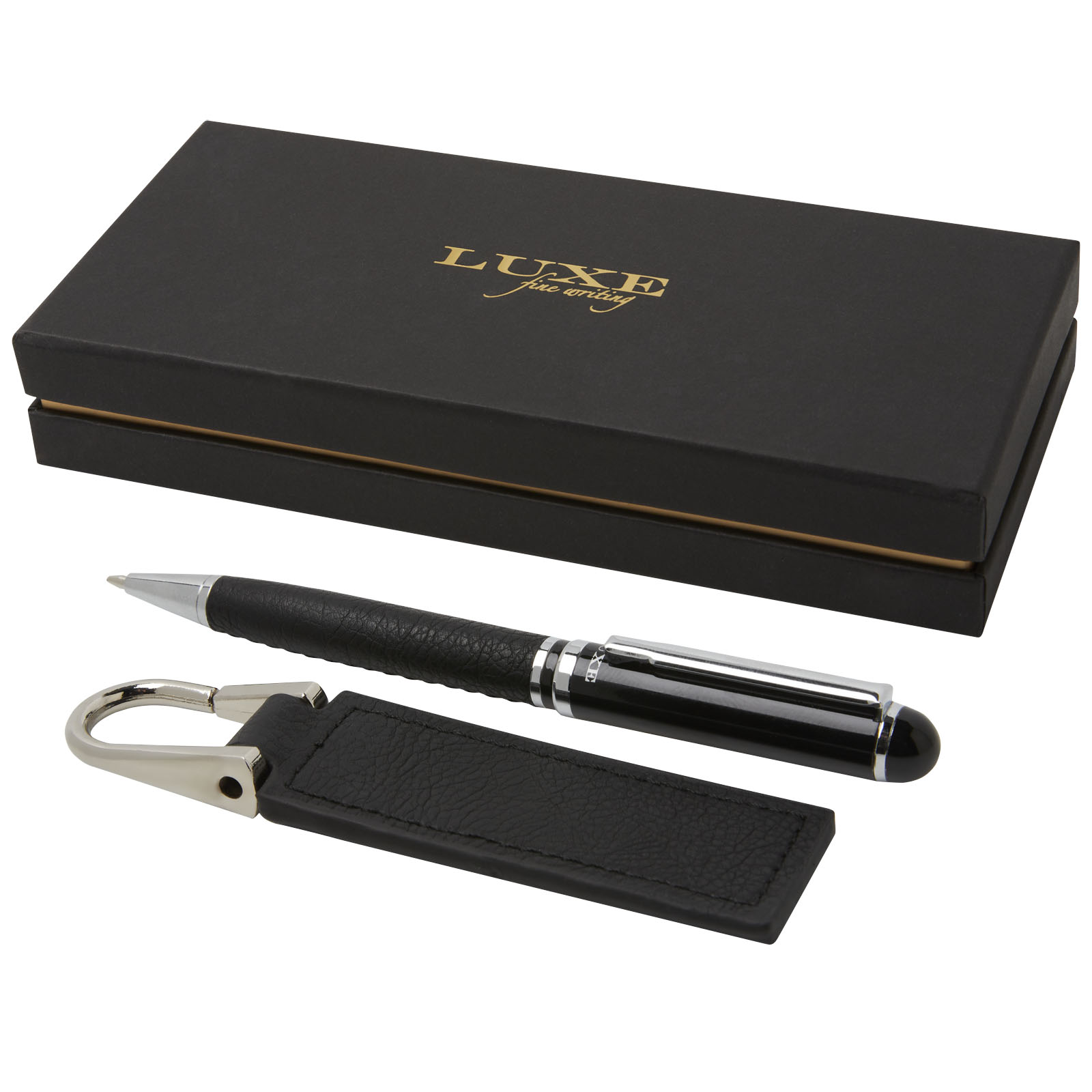 Sleek Design Ballpoint Pen and Loop Keychain Gift Set - Looe