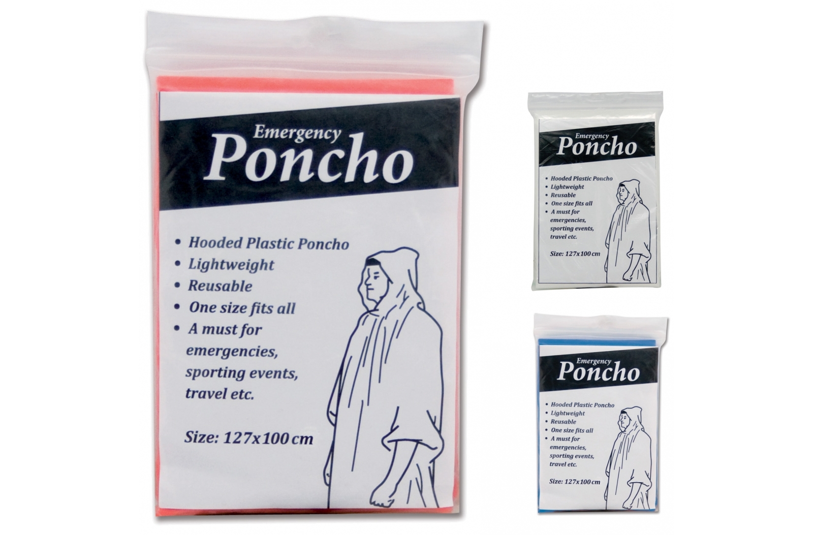 Personalized Plastic Rain Poncho - Ratby