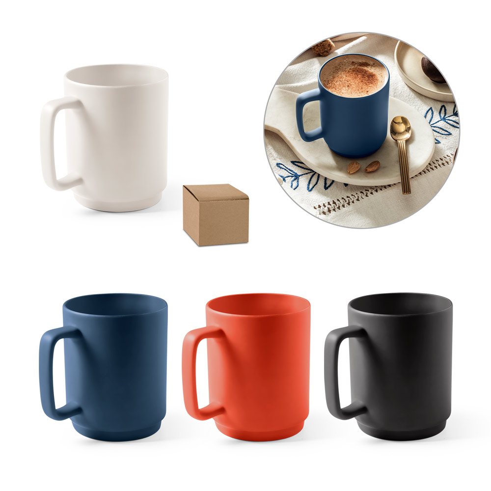 MIGHTY. Ceramic mug with cylindrical body 330ml - Wells-next-the-Sea