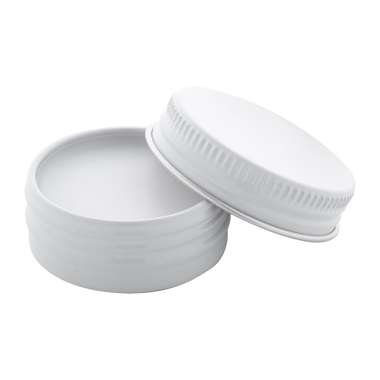 Contor vanilla lip balm SPF 15 in recycled aluminium tin with logo printed with logo