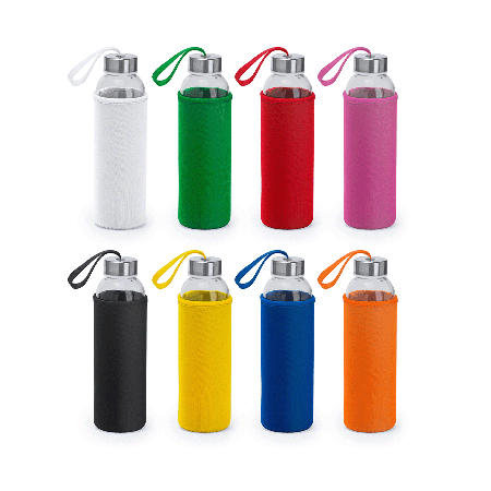 Neoprene Sleeve Glass Bottle with Metal Lid 500ml - Ingarsby