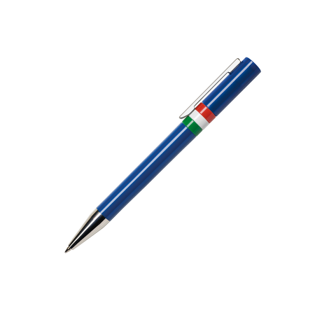 ETHIC ET900 C FLAG Glänzender fester Farbstoff-Kugelschreiber mit Metallclip und verchromter Spitze - Herbrechtingen