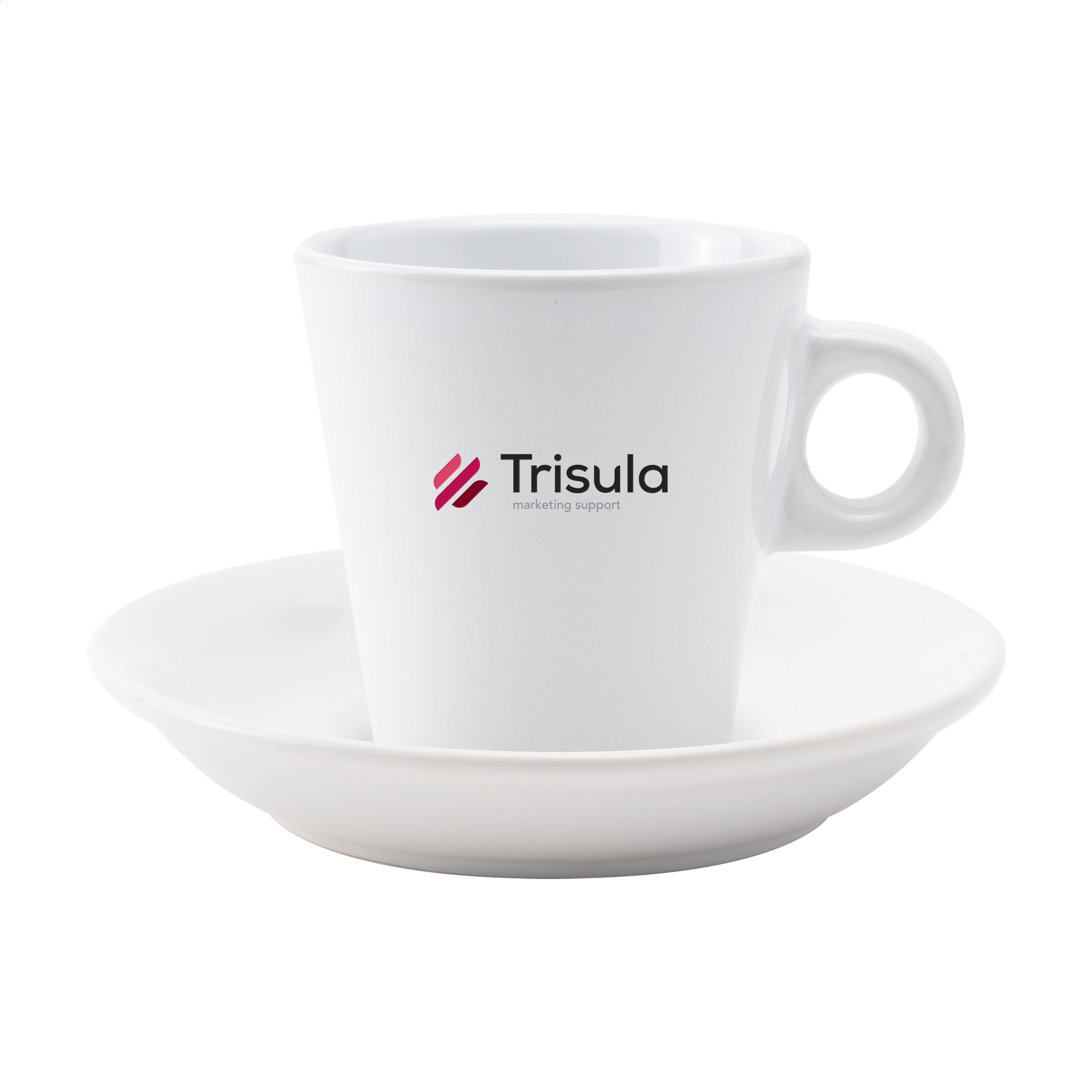 Ceramic Coffee Mug with Saucer 200ml - Loughborough