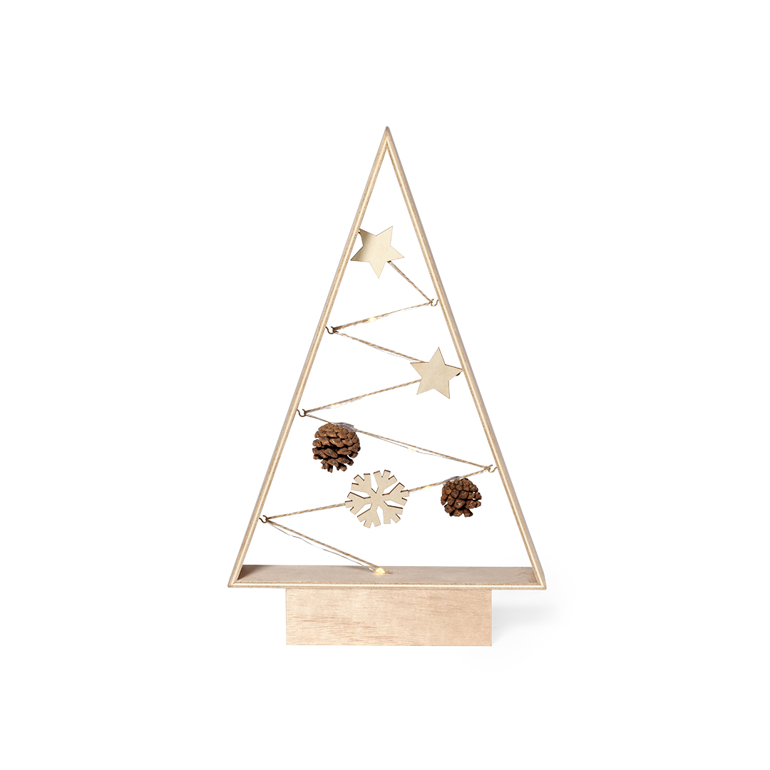 Natural Wood LED Christmas Tree - Great Wyrley