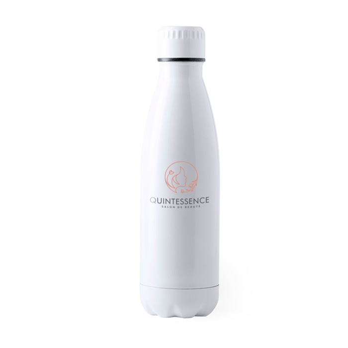 White Matt Stainless Steel Water Bottle - Kingsbridge