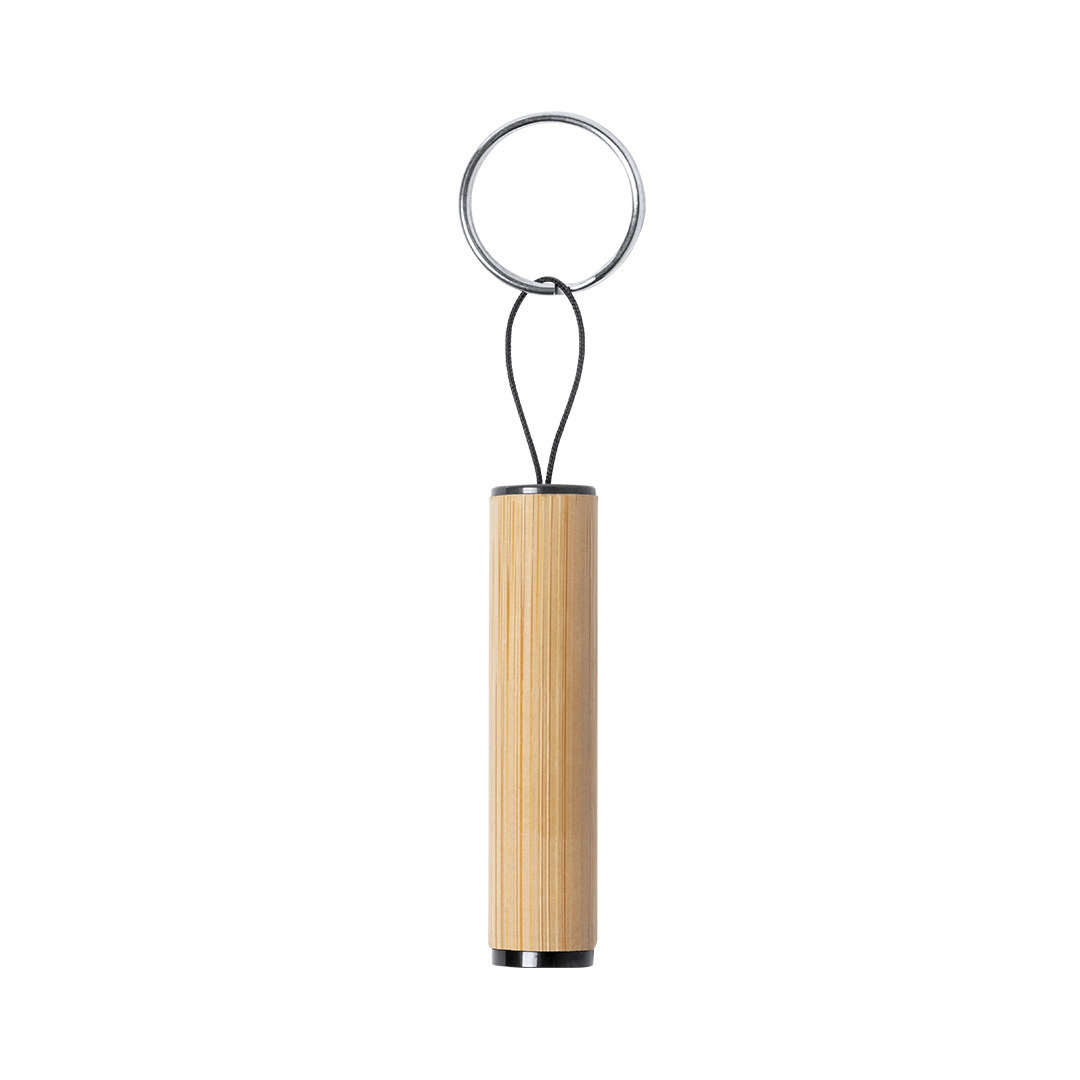 Bambus-LED-Taschenlampen-Schlüsselring - Löbau 