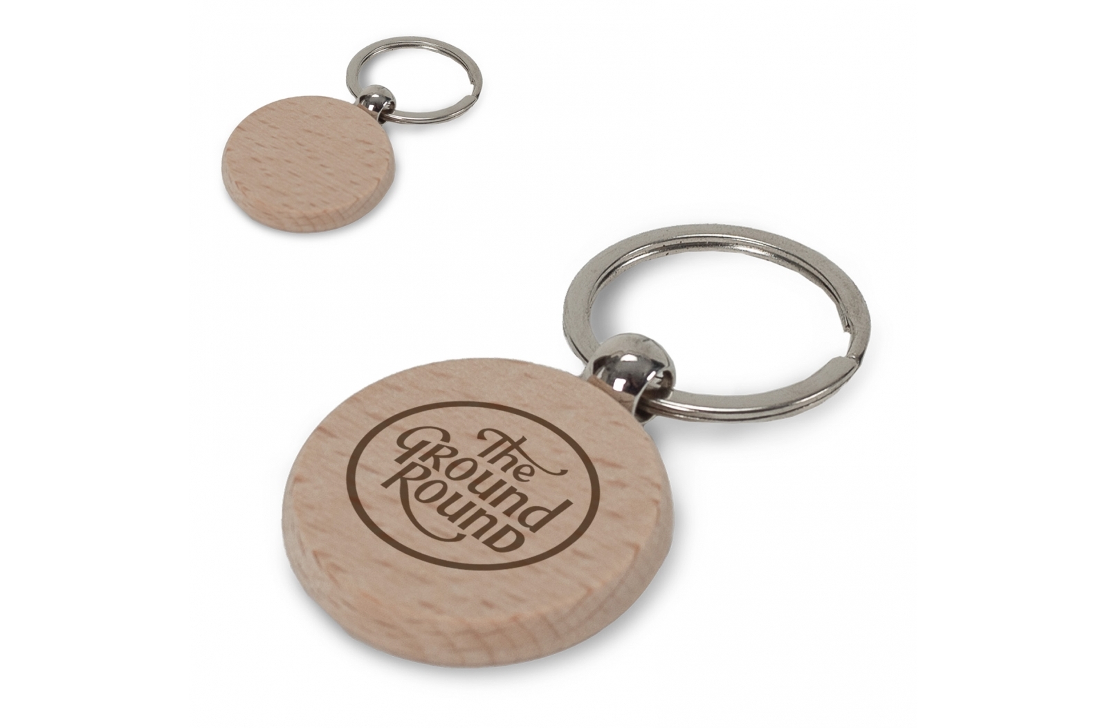 Wooden Tag Key Ring - Great Mongeham