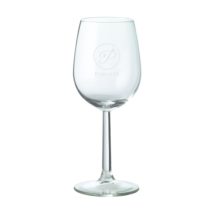 This wine glass comes with a stem, giving it an elegant look and making it easier to hold. It is perfect for fancy dinners and special occasions. Its design allows the user to savor the taste and aroma of their favorite wine to the fullest. The stem of the glass keeps the warmth of the hand away from the wine, maintaining its optimal temperature. - Hayling Island