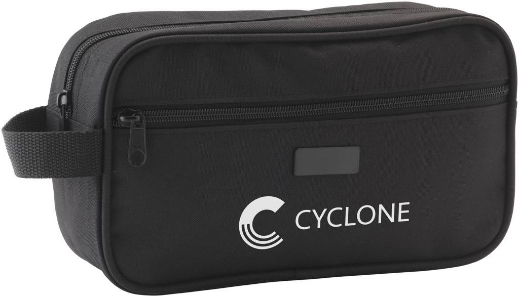 Large RPET Toiletry Bag with Zipper and Carrying Strap - Ince-in-Makerfield