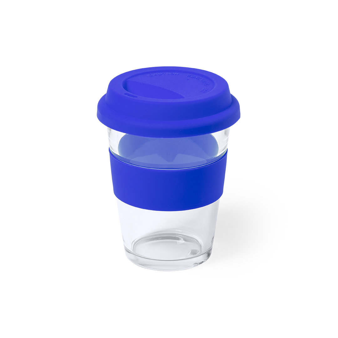 350ml Glass Cup with Silicone Lid - Clayton-le-Moors
